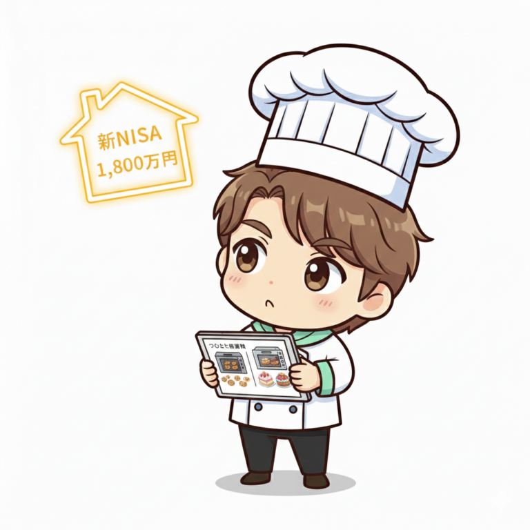 新NISを始めて、お金がどんどん増えて、それをイメージしている。パティシエの図